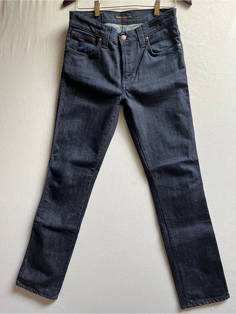 Nudie Jeans Co Slim Jim Organic Cotton Straight Slim Leg Denim Jeans Men Sz 33